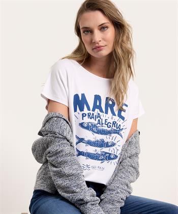 OUI Shirt Fisch Strasssteine