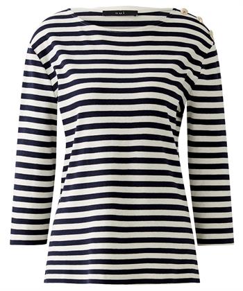 OUI Shirt gestreift mit Knöpfen