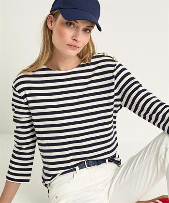 OUI Shirt gestreift mit Knöpfen