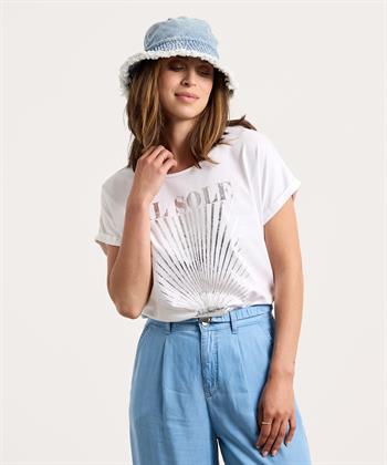 OUI Shirt Metallic Druck