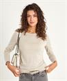 OUI Shirt mit Schulterfalte Lurex