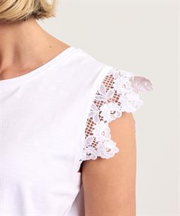 OUI Shirt Spitze Kappe Ärmel