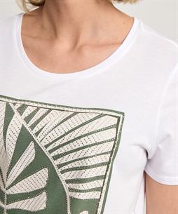 OUI Shirt Strass Blatt