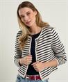OUI Strickjacke gestreift gerippt