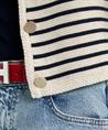 OUI Strickjacke gestreift gerippt