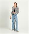 OUI Strickjacke gestreift gerippt