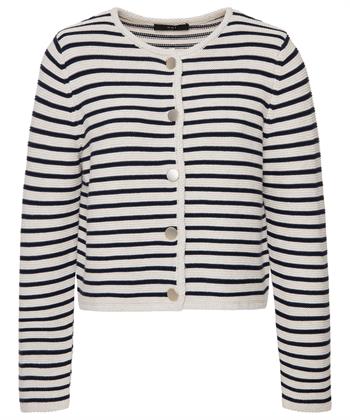 OUI Strickjacke gestreift gerippt