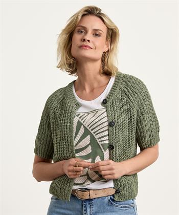 OUI Strickjacke kurzarm