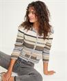 OUI Strickjacke Lurex-Streifen