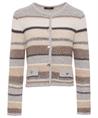 OUI Strickjacke Lurex-Streifen