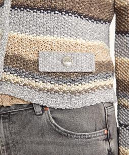 OUI Strickjacke Lurex-Streifen