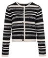 OUI Strickjacke mit Streifen und Pailletten