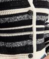 OUI Strickjacke mit Streifen und Pailletten