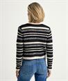 OUI Strickjacke mit Streifen und Pailletten