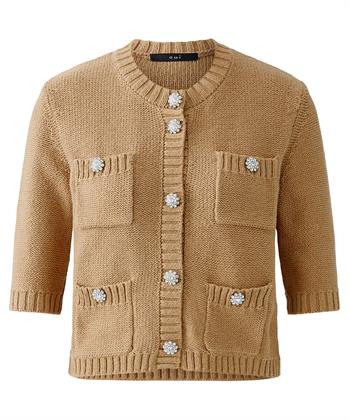 OUI Strickjacke Strassknöpfen