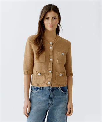 OUI Strickjacke Strassknöpfen