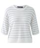 OUI Sweatshirt Leinenmischung Pailletten Streifen