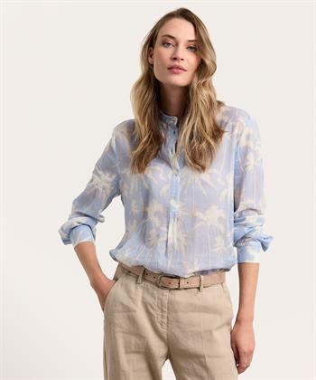 OUI voile Baumwollbluse Palme