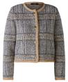 OUI Wollmischung Strickjacke Karos