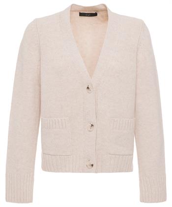 OUI Wollmischung Strickjacke Taschen