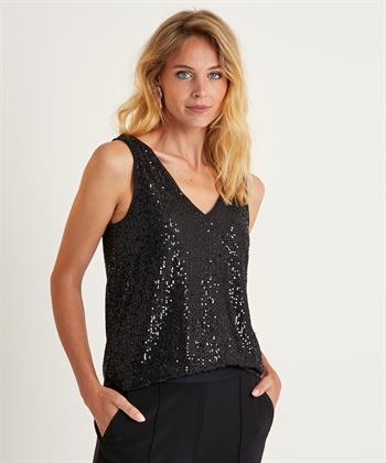 OUI ärmelloses Top Pailletten