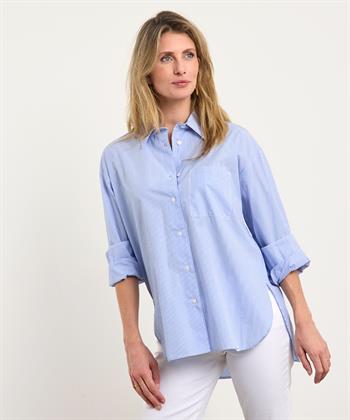 PENN&INK N.Y Bluse Streifen Knöpfe am Rücken