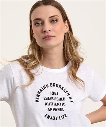 PENN&INK N.Y T-Shirt Textdruck