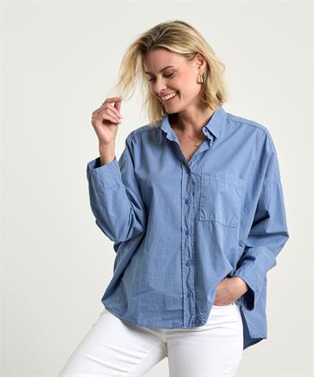 PENN&INK N.Y übergroße Popeline-Bluse
