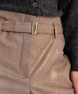 Raffaello Rossi Hose mit weitem Bein Metallic Anais