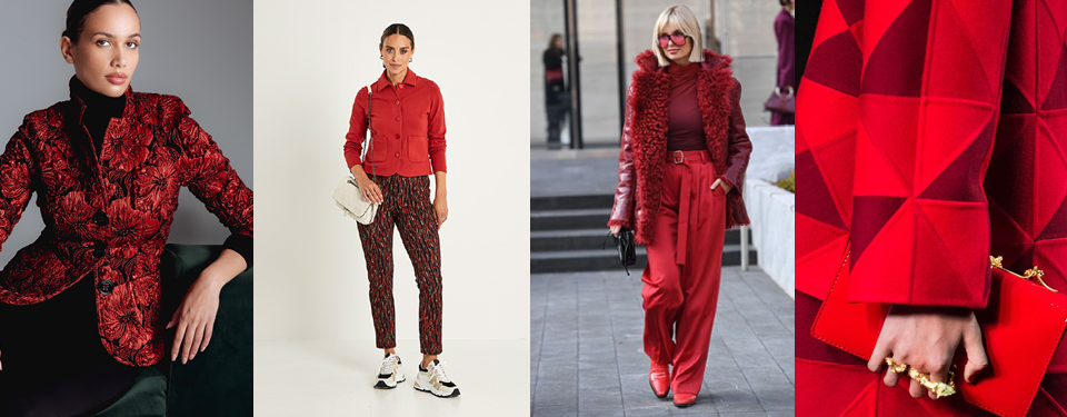 Trendfarbe Rot, Damenmode, BeOne, Winterkollektion