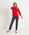 Rosner Hose mit Print und Teilnaht Alisa