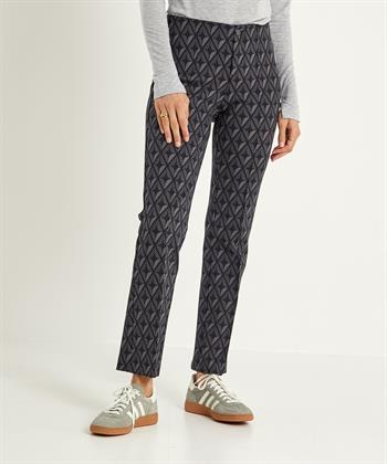 Rosner Hose mit Print und Teilnaht Alisa