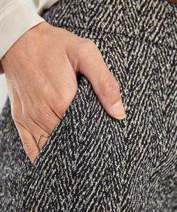 Rosner Hose mit weitem Bein Fischgräten-Lurex Mara