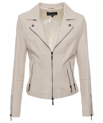Studio AR Lammfell Lederjacke Cherry
