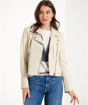 Studio AR Lammfell Lederjacke Cherry