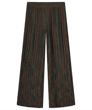 Summum ausgestellte Bundfaltenhose Lurex-Streifen