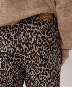 Summum barrel leg Jeans Panther-Print