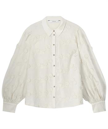 Summum bestickte Bluse 3D Blume