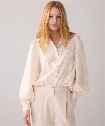 Summum bestickte Bluse 3D Blume