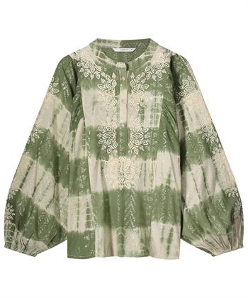 Summum bestickte Bluse Tie Dye Lurex