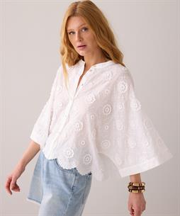 Summum Bluse 3D Blumenstickerei