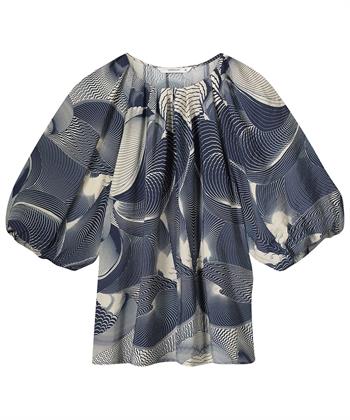 Summum Bluse Ballonärmel Grafik