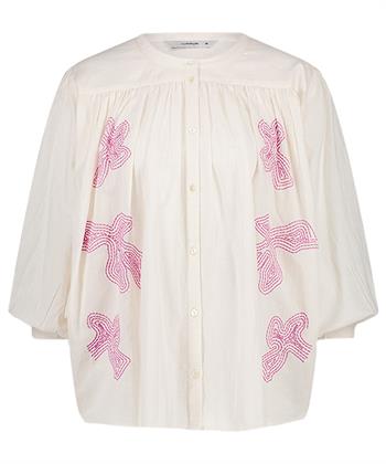 Summum Bluse Baumwoll-Voile mit Stickerei