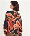 Summum Bluse Fledermausärmel unscharfer Print