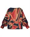 Summum Bluse Fledermausärmel unscharfer Print