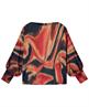 Summum Bluse Fledermausärmel unscharfer Print