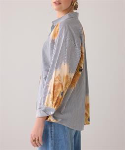 Summum Bluse gestreift Blumen