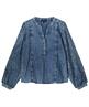 Summum Bluse im Denim-Look mit Streifen und Pailletten