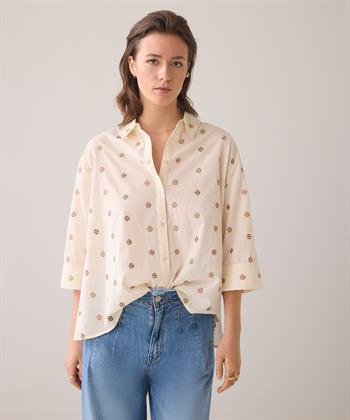 Summum Bluse Lurex Blumen
