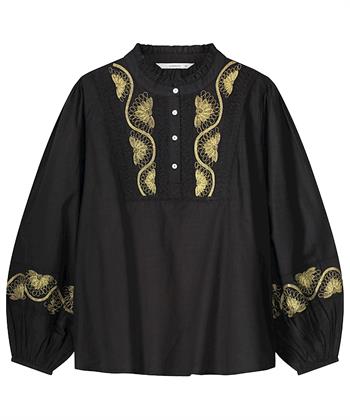 Summum Bluse Lurex Stickerei